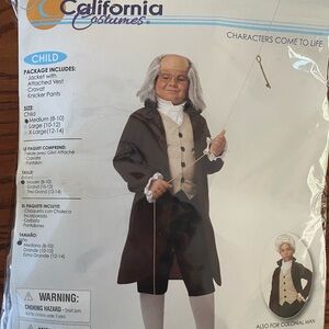 Benjamin Franklin costume youth size 8-10